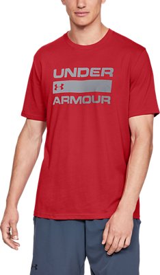 Under Armour UA Men's Team Issue ideograma Manga Corta Camiseta-Rojo-Nuevo